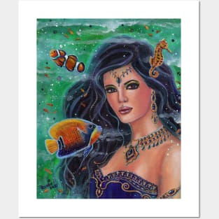 Suvarna Mermaid art by Renee Lavoie Posters and Art